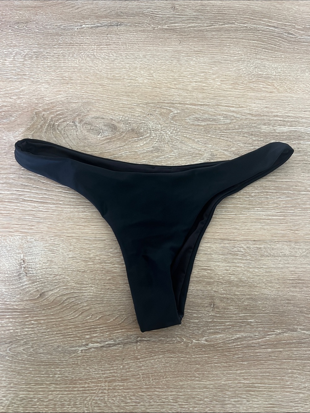 RELLECIGA Black Low-Rise Bikini Bottom